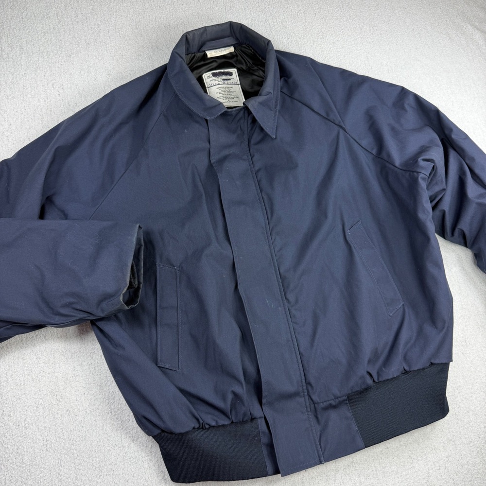 Vintage 90s military issue Utility Jacket Bomber Blue Gorpcore USA Medium Short